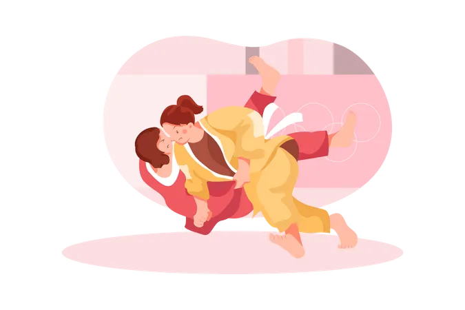 Judo fight  Illustration