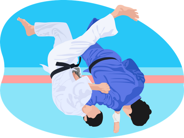 Judo fight Illustration