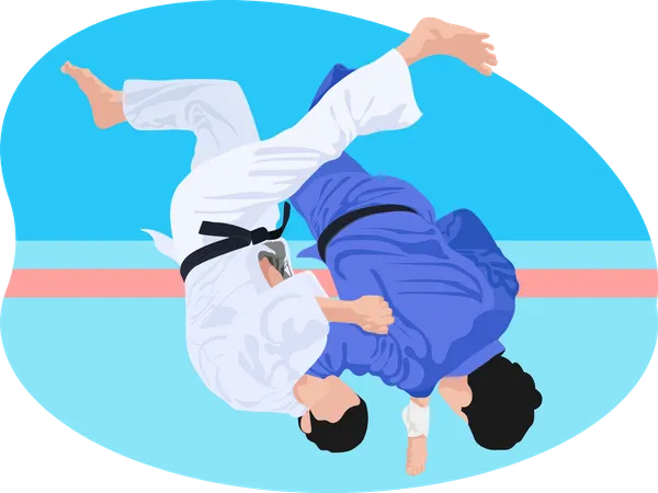 Judo-Kampf  Illustration
