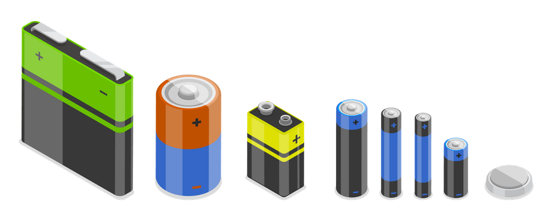 Conjunto de baterías  Ilustración