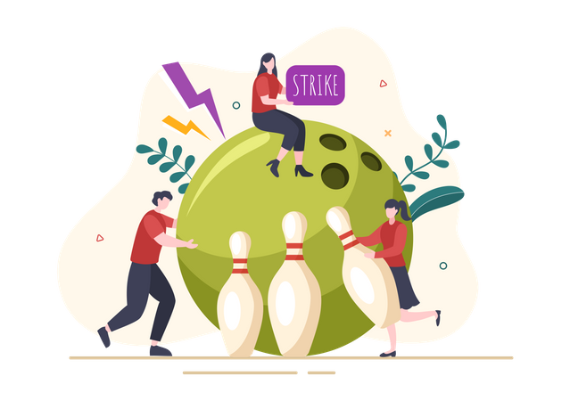 Juego de bolos  Ilustración
