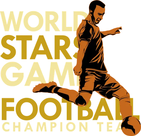 Equipo campeón de fútbol del World Stars Game  Ilustración