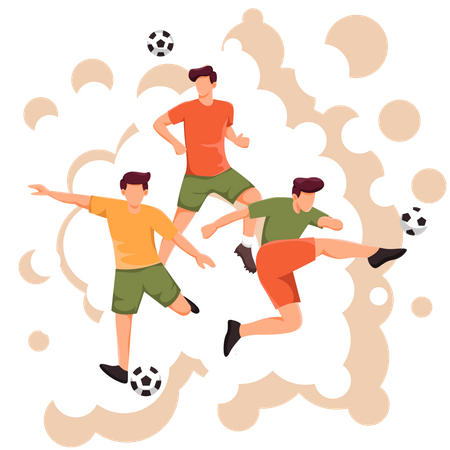 Partido de fútbol  Ilustración