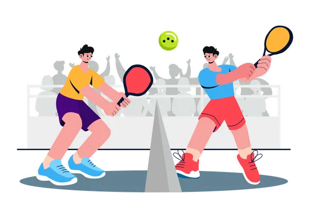 Deporte del juego Pickleball  Ilustración