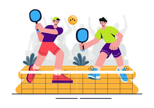 Deporte del juego Pickleball  Ilustración