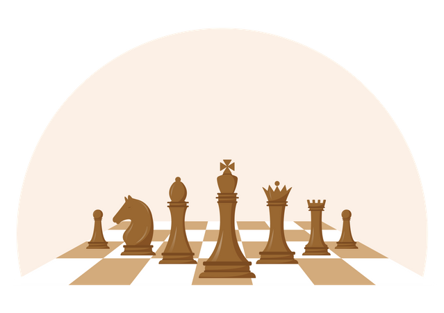 Juego de mesa de ajedrez  Ilustración