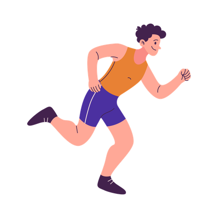 El jugador corre  Illustration