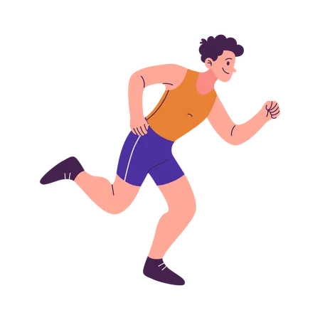 El jugador corre  Illustration