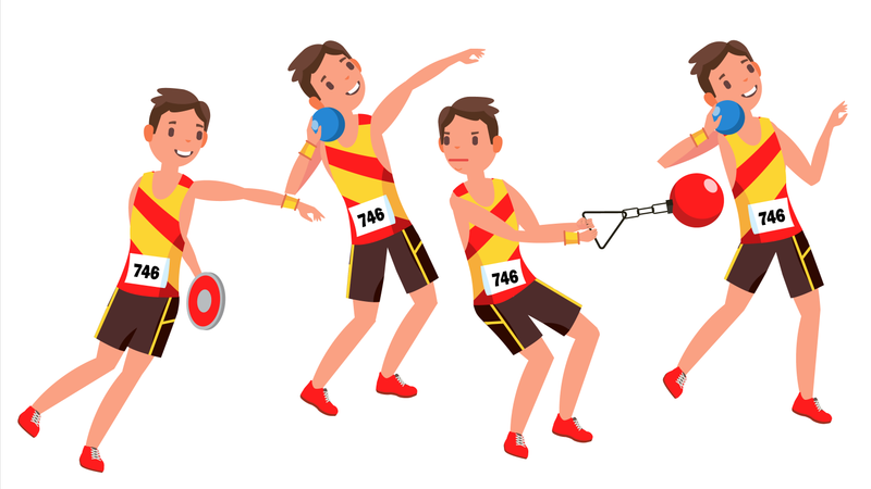 Jugador de atletismo  Ilustración