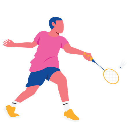 Jugador de badminton  Ilustración