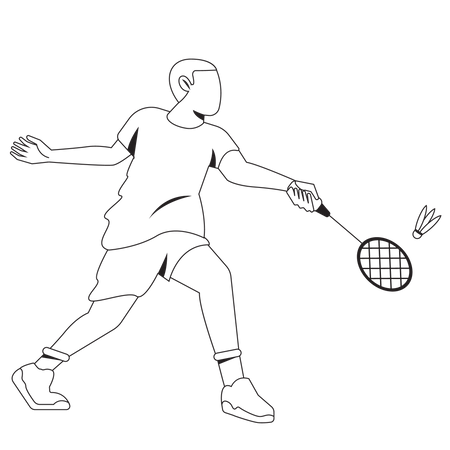 Jugador de badminton  Ilustración