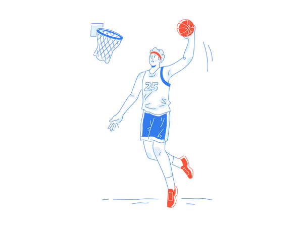 Jugador de baloncesto  Ilustración