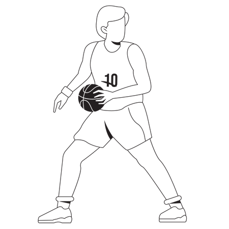 Jugador de baloncesto  Ilustración