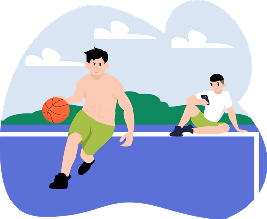 Jugador de baloncesto  Ilustración