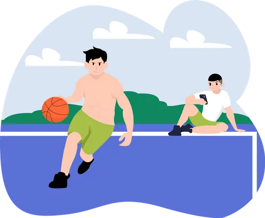 Jugador de baloncesto  Ilustración