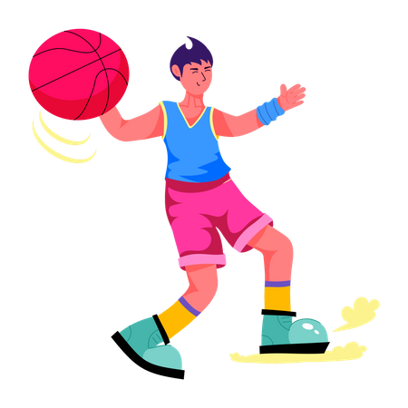 Jugador de baloncesto  Ilustración