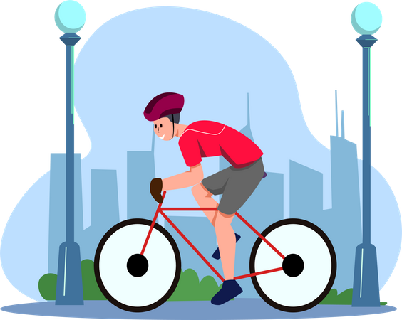 Jugador de ciclismo  Ilustración
