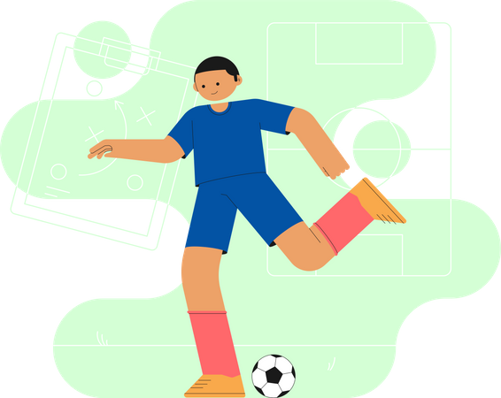 Futbolista masculino  Ilustración