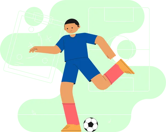 Futbolista masculino  Ilustración