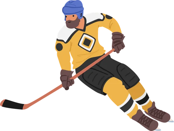 Jugador de hockey  Ilustración