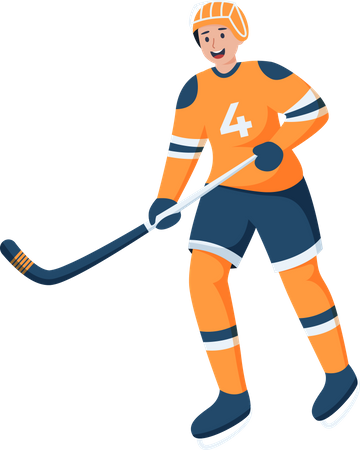 Jugador de hockey  Ilustración