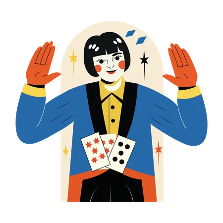 Jugador de poker  Ilustración