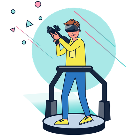 Jugador de realidad virtual  Ilustración