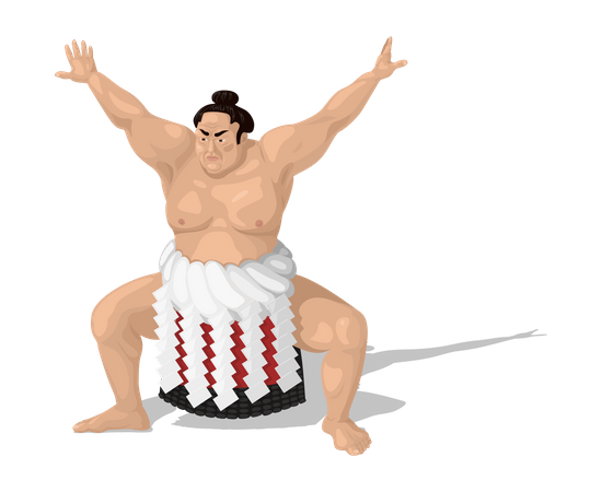 Jugador de sumo  Ilustración