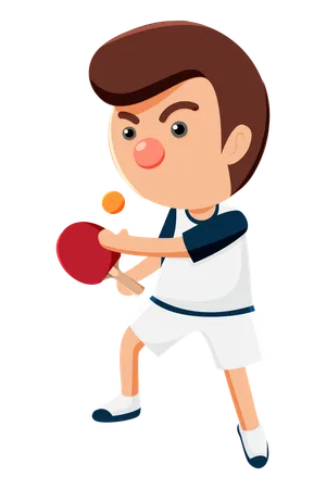 Jugador de tenis de mesa  Ilustración