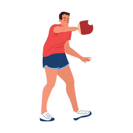 Jugador de tenis de mesa  Ilustración