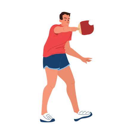 Jugador de tenis de mesa  Ilustración