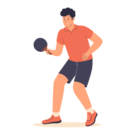 Jugador de tenis de mesa masculino  Ilustración
