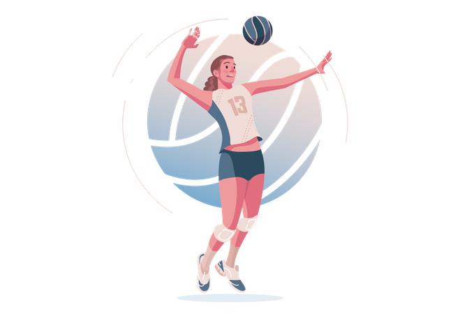 Jugador de voleibol  Ilustración