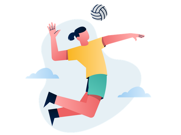 Jugador de voleibol  Ilustración