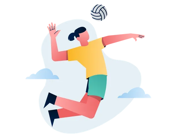 Jugador de voleibol  Ilustración