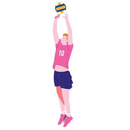 Jugador de voleibol  Ilustración