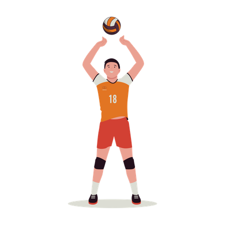 Jugador de voleibol  Ilustración