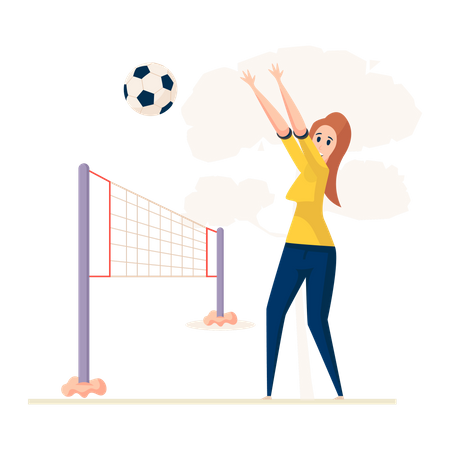 Jugador de voleibol  Ilustración