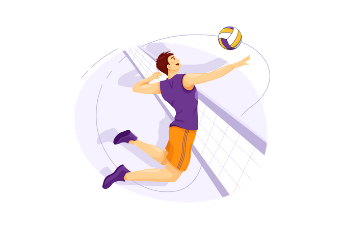 Jugador de voleibol  Ilustración
