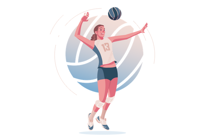 Jugador de voleibol  Ilustración