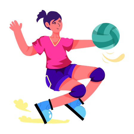 Jugador de voleibol  Ilustración