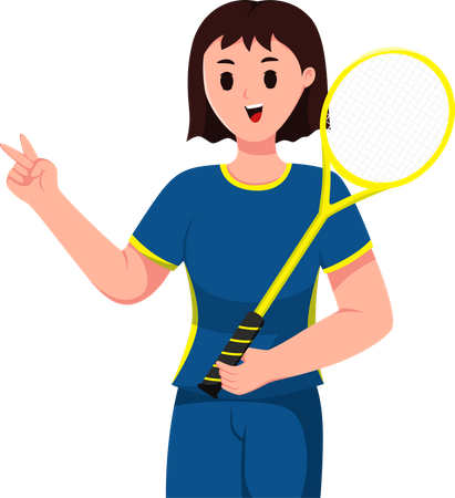 Jugadora de bádminton  Ilustración