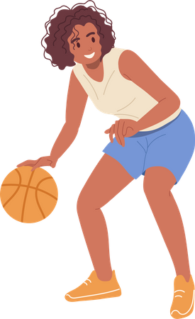 Jugadora de baloncesto  Ilustración