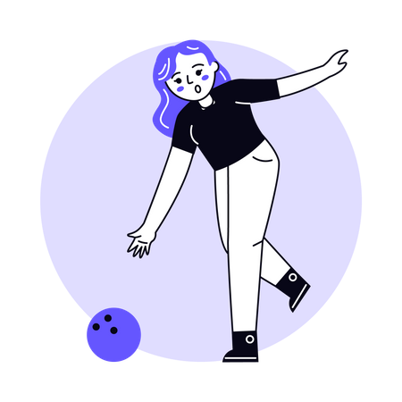 Jugadora de bolos  Ilustración