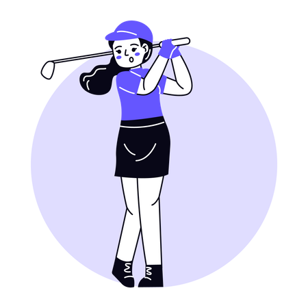 Jugadora de golf  Ilustración