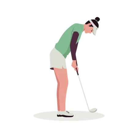 Jugadora de golf  Ilustración