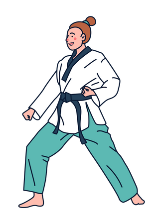 Jugadora de karate  Ilustración