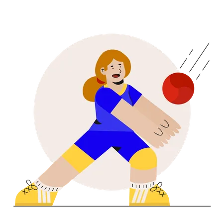 Jugadora de voleibol  Ilustración