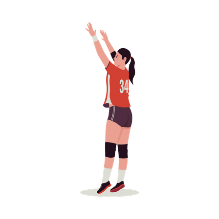 Jugadora de voleibol  Ilustración