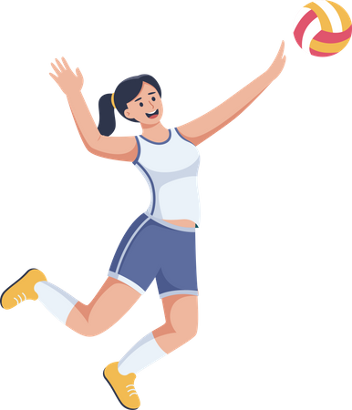 Jugadora de voleibol  Ilustración